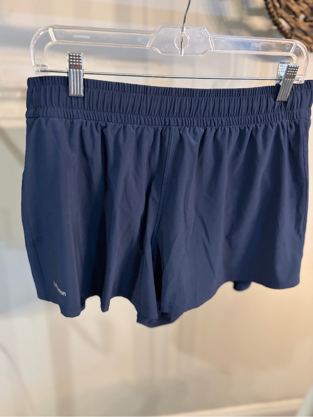 lululemon athletica Navy Elastic-Waist Athletic Shorts size large